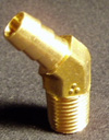 45* HOSE BARB (BRASS)