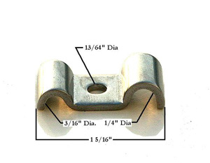 3/16 X 1/4 STAINLESS STEEL LINE CLAMP