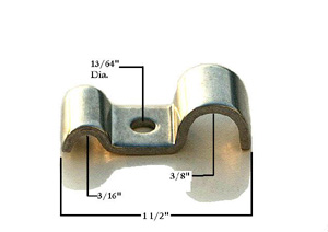3/16 X 3/8 STAINLESS STEEL LINE CLAMP