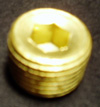 COUNTERSUNK HEX PLUG (BRASS)