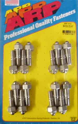 SMALL BLOCK STAINLESS STEEL CHEVY HEADER STUD KIT