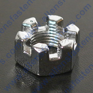 CHROME SLOTTED HEX NUTS (FINE)