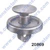 A20869 FRONT FENDER LINER PUSH TYPE RETAINER,HEAD DIA: 18MM,STEM LENGTH 7.5MM,FITS IN 7MM HOLE,BLACK NYLON,GM 1999-ON,PONTIAC VIBE,LEXUS AND TOYOTA(GM:88970767;TOYOTA:90467-10183).