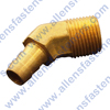 BRASS 45* HOSE BARB CONNECTOR.