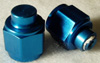 ALUMINUM FLARE CAP,AND THEY ARE BLACK IN COLOR.PICTURE IS NOT RIGHT COLOR