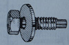A17034 BODY BOLT,ZINC & YELLOW DICHROMATE.1/4-20 X 7/8 HEX HEAD SEMS WITH DOG PIONT,3/4