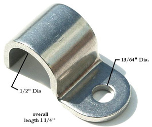 1/2 STAINLESS STEEL LINE CLAMP