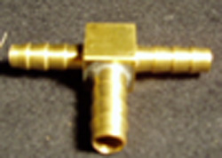 BRASS HOSE BARB TEE