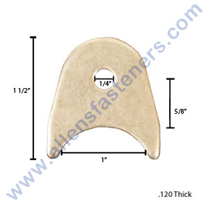 TUBE TAB WITH 1/4 HOLE