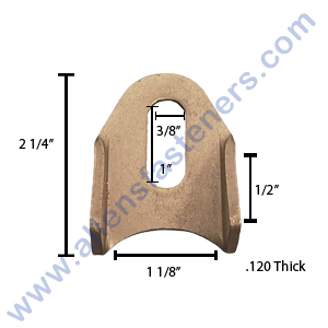 TUBE TAB WITH 3/8 SLOTTED HOLE