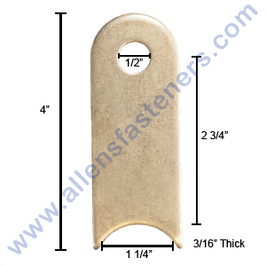 TUBE TAB WITH 1/2 HOLE