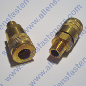 BRASS AIR COUPLER WITH 1/4 MALE PIPE