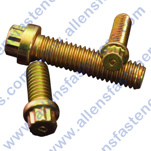 m6-1.00  12PT YELLOW ZINC FLANGE BOLT