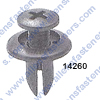 A14260 PUSH TYPE-RETAINER,HEAD DIA: 15MM,STEM LENGTH 12MM,FITS IN 7MM HOLE,BLACK NYLON,(TOYTA:90467-06017;MAZDA: 9926-50-625;GM:20426301).