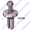 A14726 PUSH TYPE RETAINER,HEAD DIA: 17MM,STEM LENGTH 18MM,FITS IN 8MM HOLE (5/16