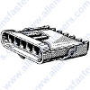 A18152 6-CAVITY FLAT SHROUD,(GM:12010975),NYLON,MATES WITH A18151.