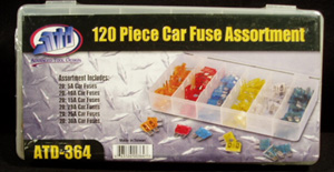 120 PIECE CAR FUSE ASSORTMENT (ATD364)