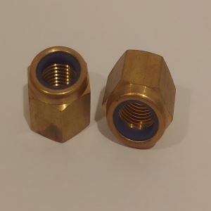 BRASS NYLOC NUTS (COURSE)