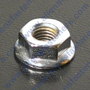 METRIC CHROME SERRATED FLANGE NUT