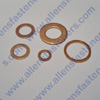 A14867 COPPER WASHER,10mm screw size,10.2mm I.D. X 15.8mm O.D. X 0.8mm THICK.