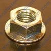 SERRATED FLANGE NUT (WIZ NUT),8.8,ARE ZINC PLATED (SILVER),WRENCHING/HEX SIZE AND FLANGE DIA. LISTED + OR - .OO5.