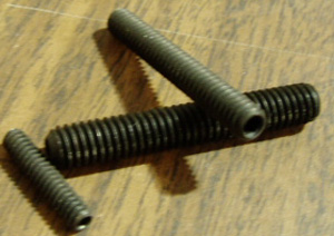 Pick Size 3/8"-24 Alloy Knurled Cup Point Socket Set Screw Fine Black Oxide 