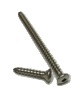 #10 STAINLESS STEEL OVAL SQUARE DRIVE SHEET METAL SCREWS, (18-8 STAINLESS).